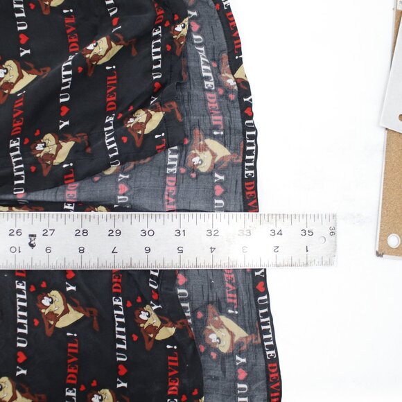 Vintage 90s Looney Tunes Mania Shirt Mens Large U LITTLE DEVIL Silk Taz all over - Picture 5 of 12